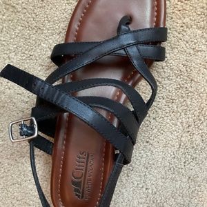 Black strappy sandals